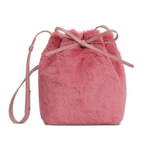 Mansur Gavriel Faux Fur Bucket Bag NWT - Picture 1 of 14